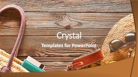  Presentation with travel - Audience pleasing presentation theme consisting of travel and beach items still backdrop and a coral colored foreground