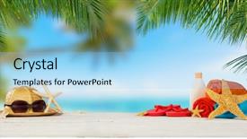  Presentation with space travel - Theme with travel and beach vacation free background and a light blue colored foreground