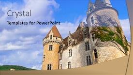  Presentation with france - Cool new slides with travel-and-landmarks-of-france backdrop and a light blue colored foreground