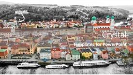  Presentation with boat river - Beautiful slides featuring travel-and-landmarks-of-germany backdrop and a coral colored foreground