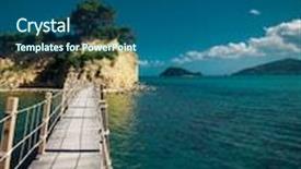  Presentation with zakynthos - Amazing slide set having travel and vacation concept - zakynthos a bridge to the island backdrop and a ocean colored foreground