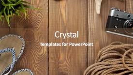  Presentation with space travel - PPT theme enhanced with travel-and-vacation-items background and a coral colored foreground