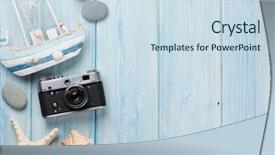  Presentation with space travel - Amazing slides having travel and vacation items backdrop and a sky blue colored foreground