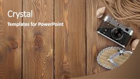  Presentation with space travel - Slides consisting of travel-and-vacation-items background and a coral colored foreground