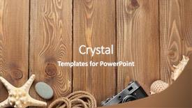  Presentation with space travel - Slide deck with travel-and-vacation-items background and a coral colored foreground