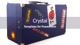  Presentation with world travel - Cool new slide deck with travel around the whole world backdrop and a tawny brown colored foreground