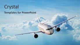  Presentation with world travel - PPT theme enhanced with travel around the world background and a light blue colored foreground