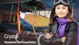  Presentation with world travel - Cool new PPT theme with travel around the world backdrop and a tawny brown colored foreground