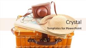  Presentation with world travel - Beautiful presentation theme featuring travel around the world backdrop and a lemonade colored foreground