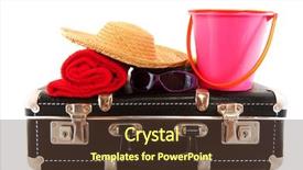  Presentation with black family - Presentation design consisting of travel around the world background and a tawny brown colored foreground