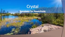  Presentation with water sun - Amazing slide deck having travel around the world backdrop and a teal colored foreground