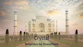  Presentation with taj mahal - Beautiful slide deck featuring travel background agra uttar pradesh backdrop and a coral colored foreground