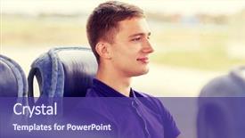  Presentation with bus train - PPT layouts enhanced with travel bus or train background and a violet colored foreground