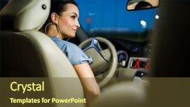  Presentation with car rental - PPT layouts having travel car rental car ownership background and a tawny brown colored foreground