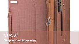  Presentation with case - Beautiful slides featuring travel case isolated on white background backdrop and a coral colored foreground