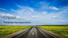  Presentation with green-travel - PPT theme featuring travel-concept-background-an-empty and a light blue colored foreground