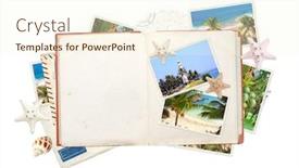  Presentation with vintage book - Presentation design enhanced with travel-concept-opened-book background and a cream colored foreground