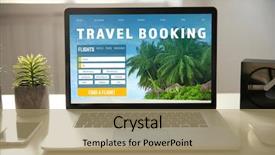  Presentation with planning - Amazing slide deck having travel concept page of website backdrop and a coral colored foreground