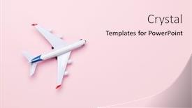  Presentation with space travel - Slide deck enhanced with travel-concept-with-airplane-toy background and a pink colored foreground