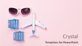  Presentation with space travel - Presentation design featuring travel-concept-with-airplane-toy background and a lemonade colored foreground