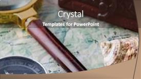  Presentation with compass map - Beautiful PPT theme featuring travel-concept-with-compass backdrop and a wine colored foreground