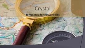  Presentation with compass map - Beautiful slide deck featuring travel-concept-with-compass backdrop and a yellow colored foreground