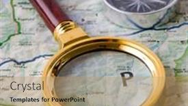  Presentation with compass map - PPT theme having travel-concept-with-compass background and a coral colored foreground
