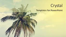  Presentation with deep sea - Colorful presentation enhanced with travel concept with copy space backdrop and a blonde colored foreground