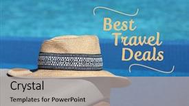 Presentation with swimming - PPT layouts featuring travel deals concept hat background and a light gray colored foreground