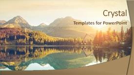  Presentation with calm - PPT theme having travel destination beauty of earth background and a cream colored foreground