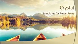  Presentation with calm - Beautiful PPT theme featuring travel destination beauty of earth backdrop and a cream colored foreground
