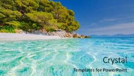  Presentation with dalmatia - Cool new presentation theme with travel destination discover the beauty backdrop and a light blue colored foreground