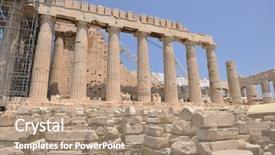  Presentation with travel and tourism - Amazing PPT layouts having travel destination in greece athens backdrop and a coral colored foreground