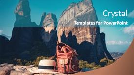  Presentation with road trip - PPT theme having travel-destination-road-trip and a teal colored foreground