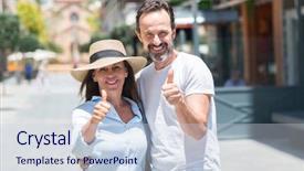  Presentation with doing the right thing - Cool new presentation theme with travel excel - middle age couple down backdrop and a lemonade colored foreground