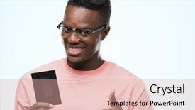  Presentation with african american couples in the mountains - Presentation theme consisting of travel excel - young african american man holding background and a  colored foreground