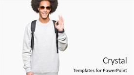  Presentation with african american couples on the mountaintop - Slide set featuring travel excel - young african american man background and a white colored foreground