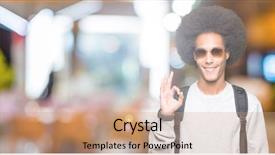  Presentation with african american christianity - Slide set featuring travel excel - young african american man background and a coral colored foreground