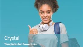  Presentation with afro - Slide set with travel excel - young beautiful afro american student background and a teal colored foreground