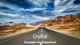  Presentation with forward - Beautiful theme featuring travel forward concept background - road backdrop and a violet colored foreground