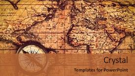  Presentation with vintage world travel - PPT layouts consisting of travel geography navigation concept background background and a red colored foreground