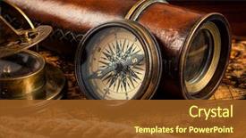  Presentation with vintage world travel - Colorful theme enhanced with travel geography navigation concept background backdrop and a tawny brown colored foreground