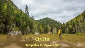  Presentation with hike forest - Colorful presentation enhanced with de la jacques cartier canada backdrop and a tawny brown colored foreground