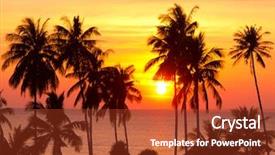  Presentation with tree - Slides enhanced with travel holidays hawaii - tree silhouettes idyllic wallpaper background and a tawny brown colored foreground