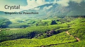  Presentation with munnar - Presentation design featuring travel image of kerala india background and a mint green colored foreground