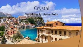  Presentation with medieval - Cool new theme with travel-in-beautiful-calabria-italy backdrop and a light blue colored foreground