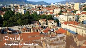  Presentation with croatia split - Audience pleasing slide set consisting of travel in croatia dalmatia region split backdrop and a coral colored foreground