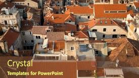  Presentation with croatia split - Slide set enhanced with travel in croatia dalmatia region split background and a tawny brown colored foreground