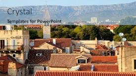  Presentation with croatia split - Amazing presentation design having travel in croatia dalmatia region split backdrop and a light blue colored foreground