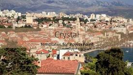  Presentation with croatia split - Presentation theme consisting of travel in croatia dalmatia region split background and a coral colored foreground